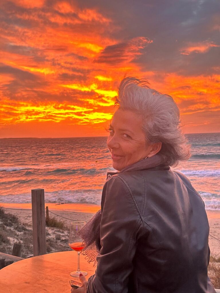 Paola al tramonto a Formentera